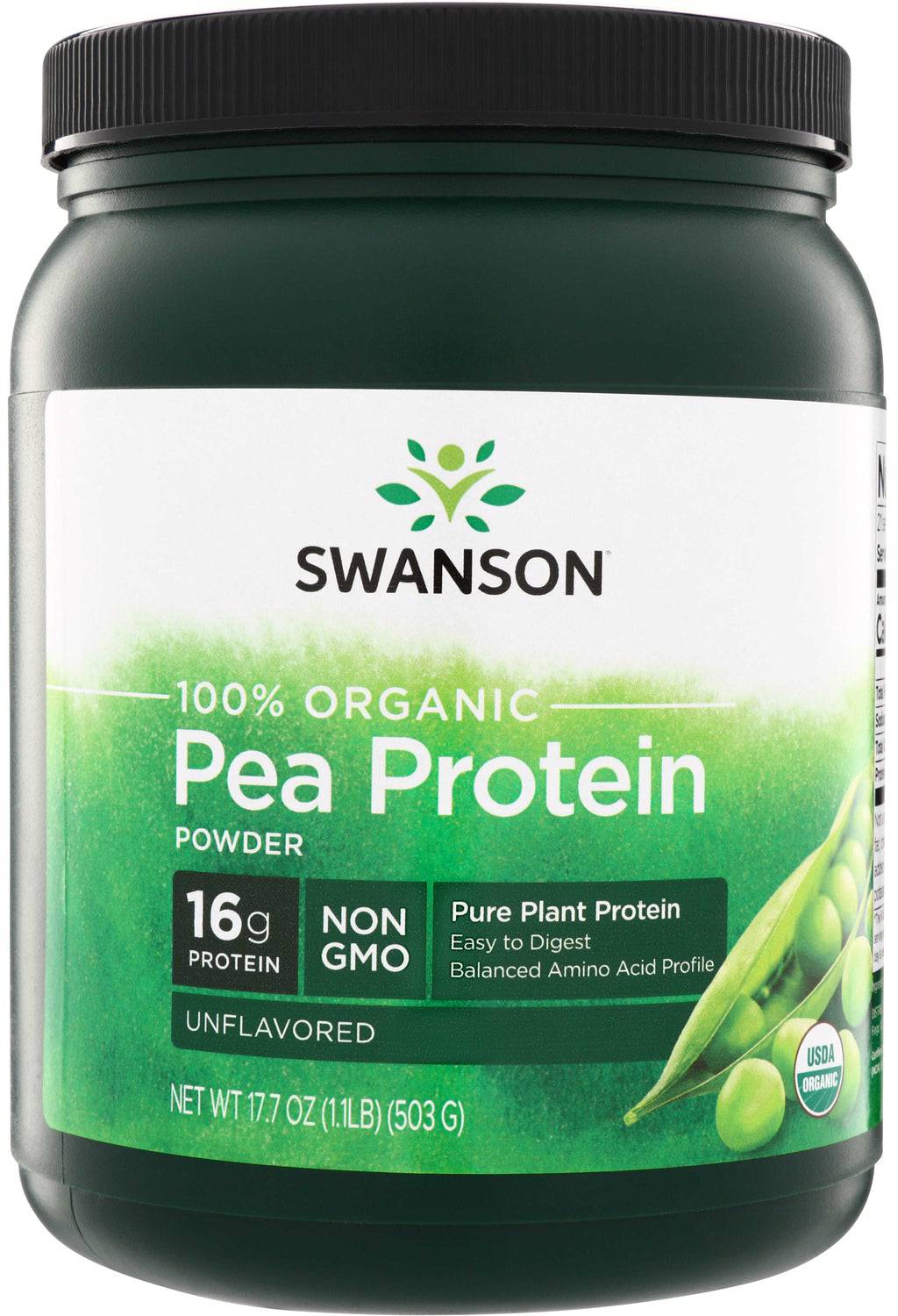 Swanson Pea Protein Nongmo Unflavored Pwdr 1.1 Lb