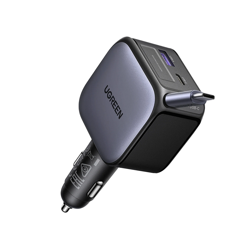 Ugreen 90w Fast Car Charger Retractable Cable 55909b