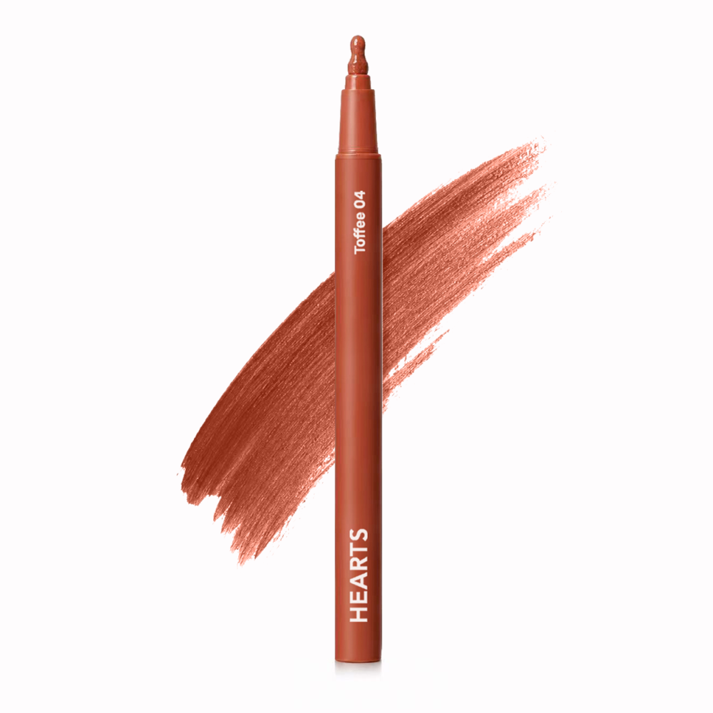 Hearts Lip Ink Liner Stay Lip Tint & Stain Toffee 04 1g