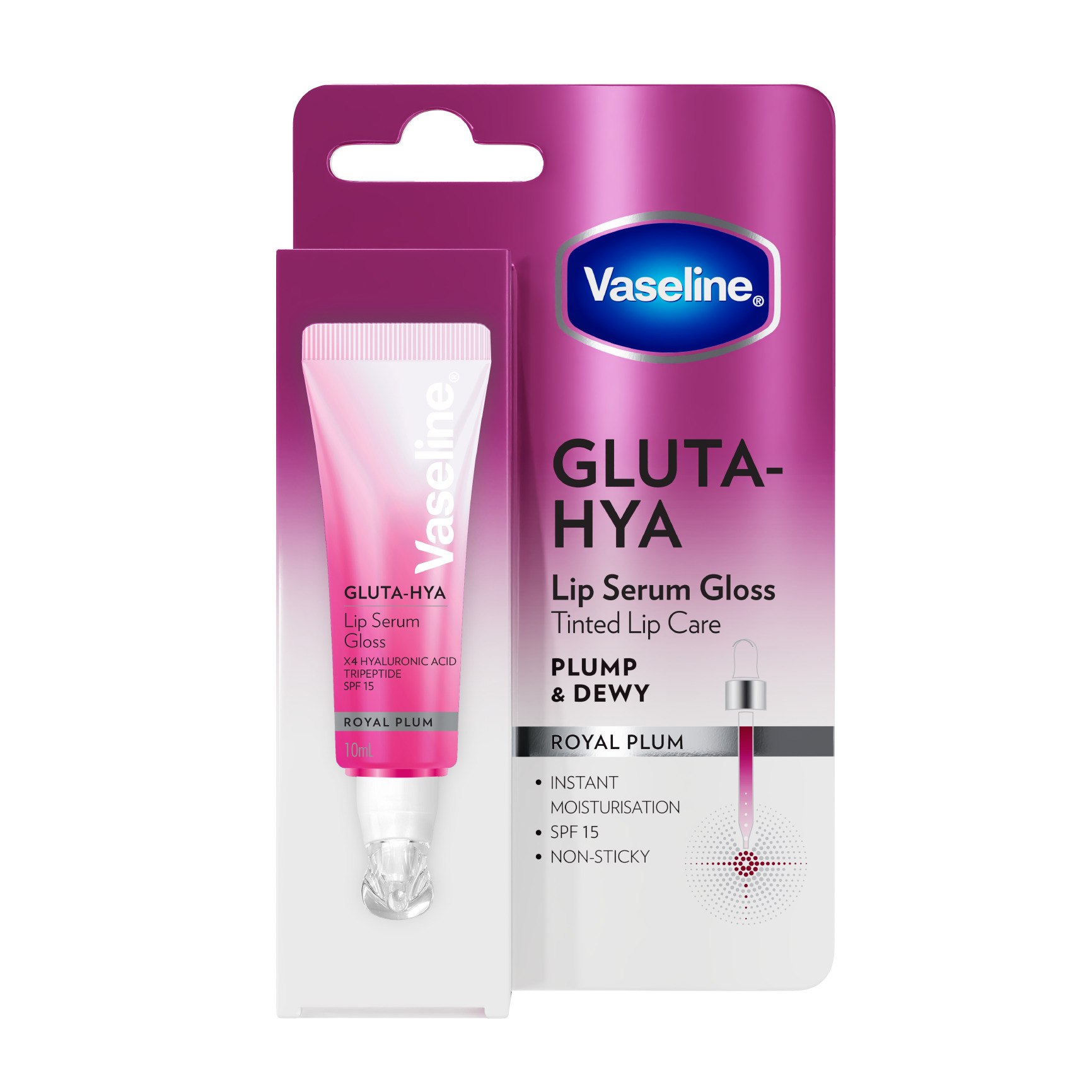 Vaseline Gluta-Hya Lip Serum Gloss Royal Plum 10ml