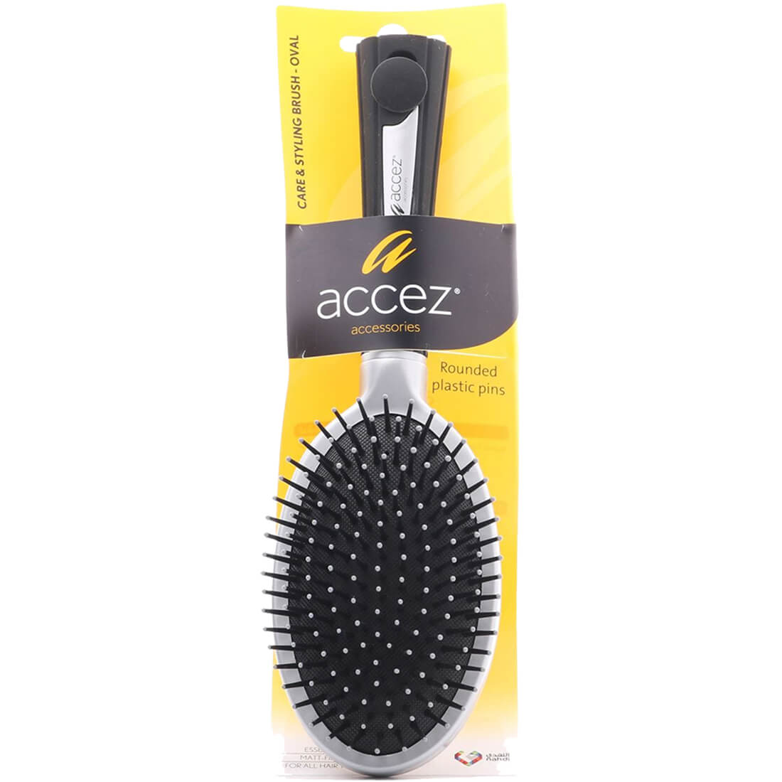 Accez-Care-Styling-Hair-Brush-Oval-Silver