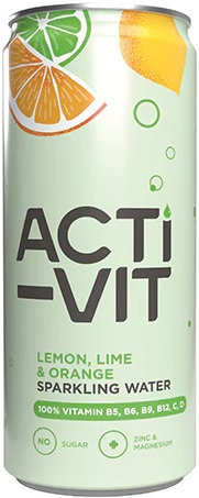 Activit Sparkling Vitamin Water Lemon Lime 330 ml