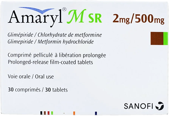 Amaryl M Sr 2 Mg,500 Mg Sr Tabs 30s | Nahdi
