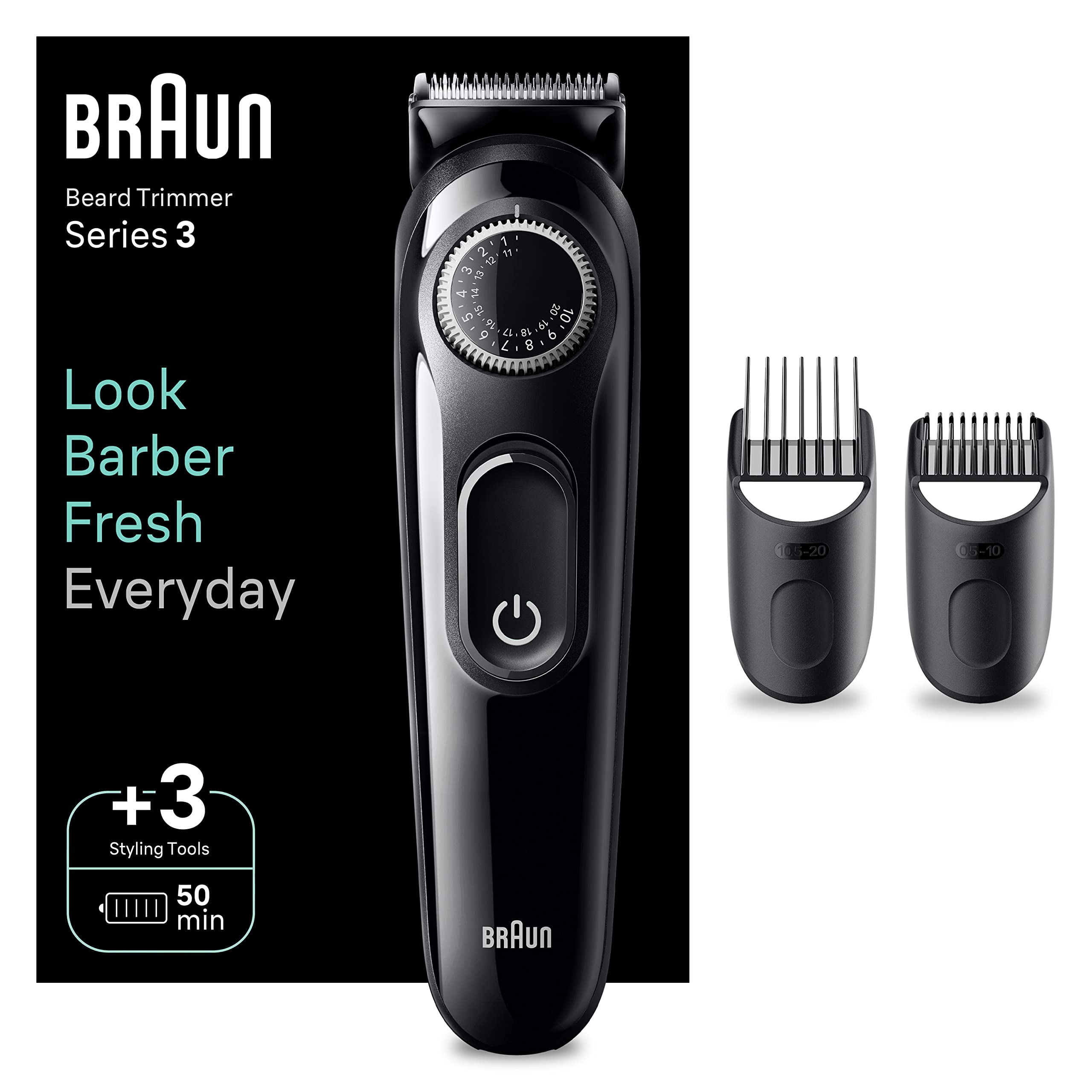 Braun Beard Trimmer Series 3 BT 3410, 3 Styling tools
