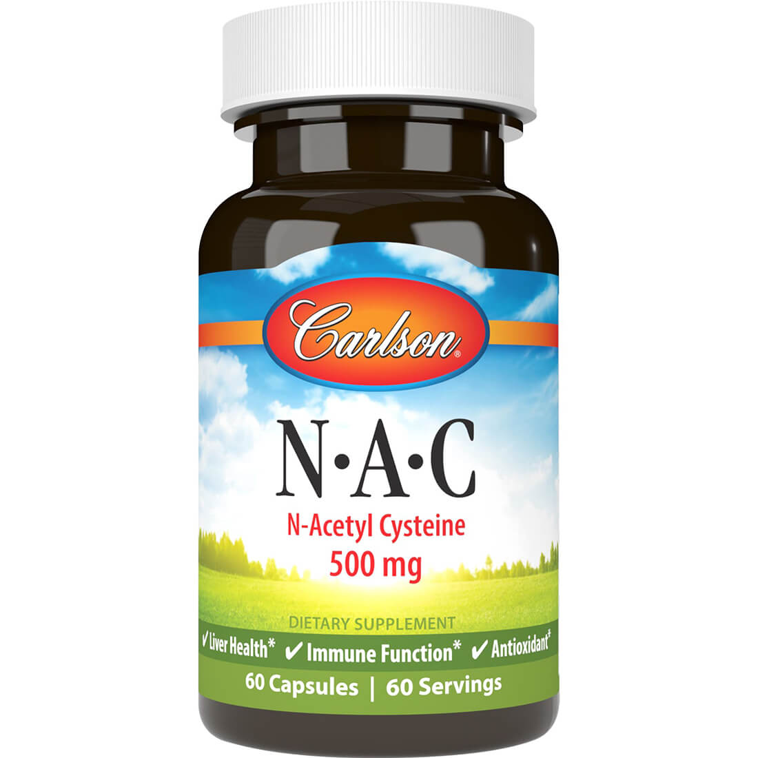 Carlson, N.A.C, 500 Mg, 60 Capsules