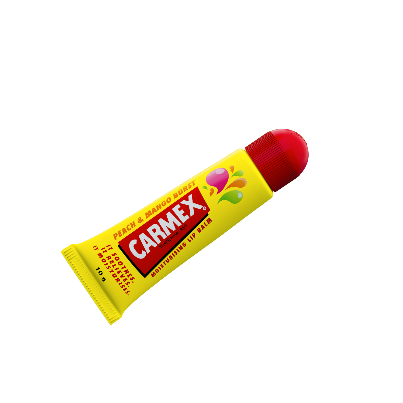 Carmex Peach And Mango Lip Balm In Tube 10 g