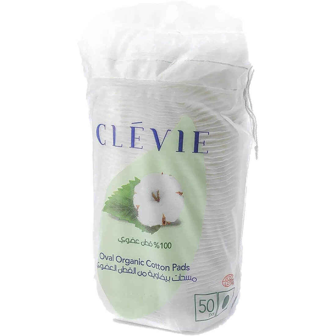 Clevie Oval Organic Cotton Pads × 50