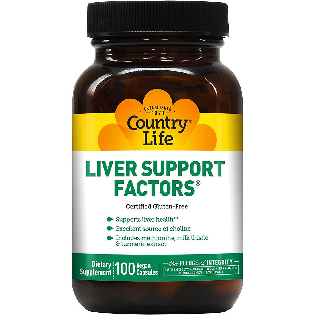 Country Life| Liver Support Factors| 100 Vegan Capsules