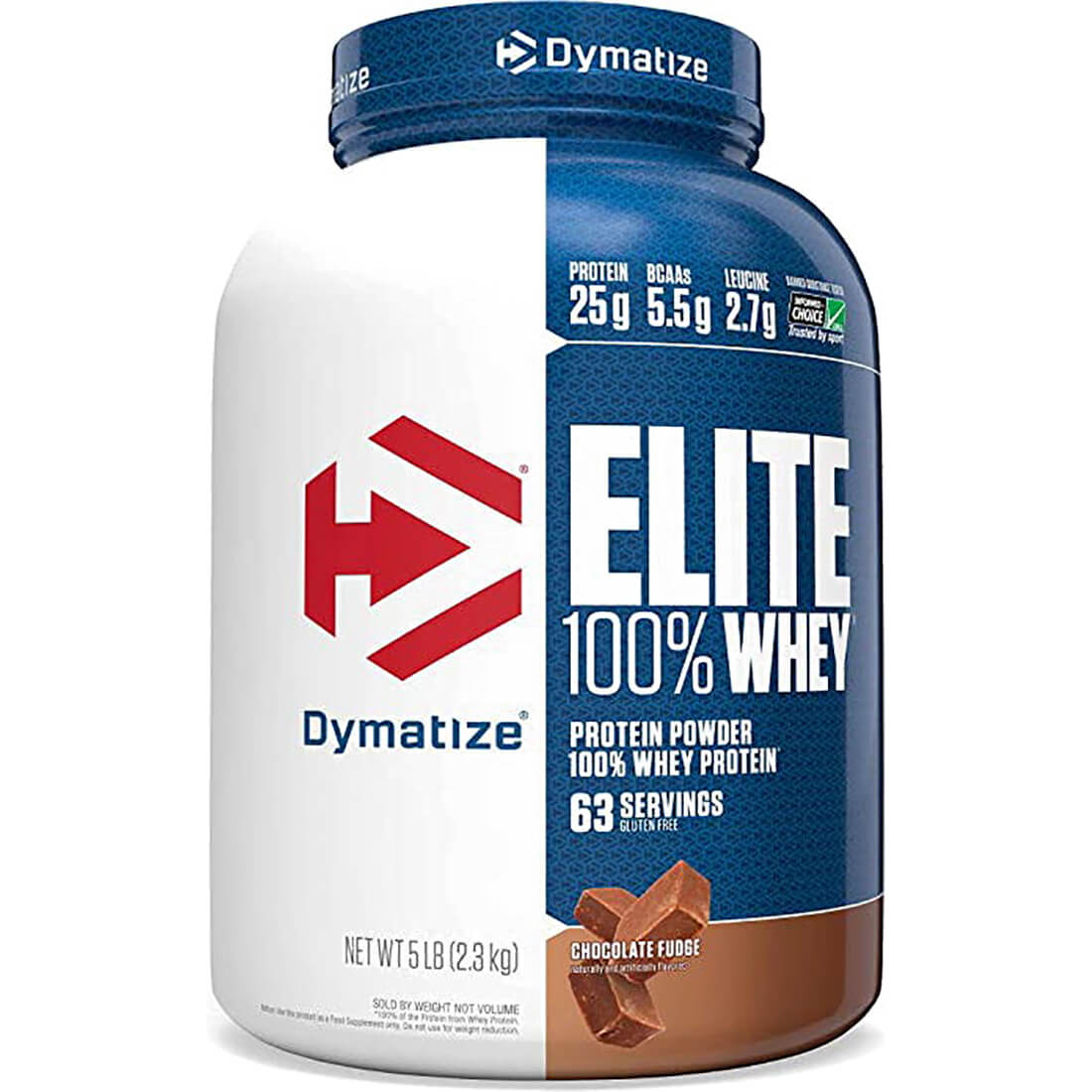Dymatize| Elite 100% Whey| Chocolate Fudge| 5 LB (2.3 Kg)