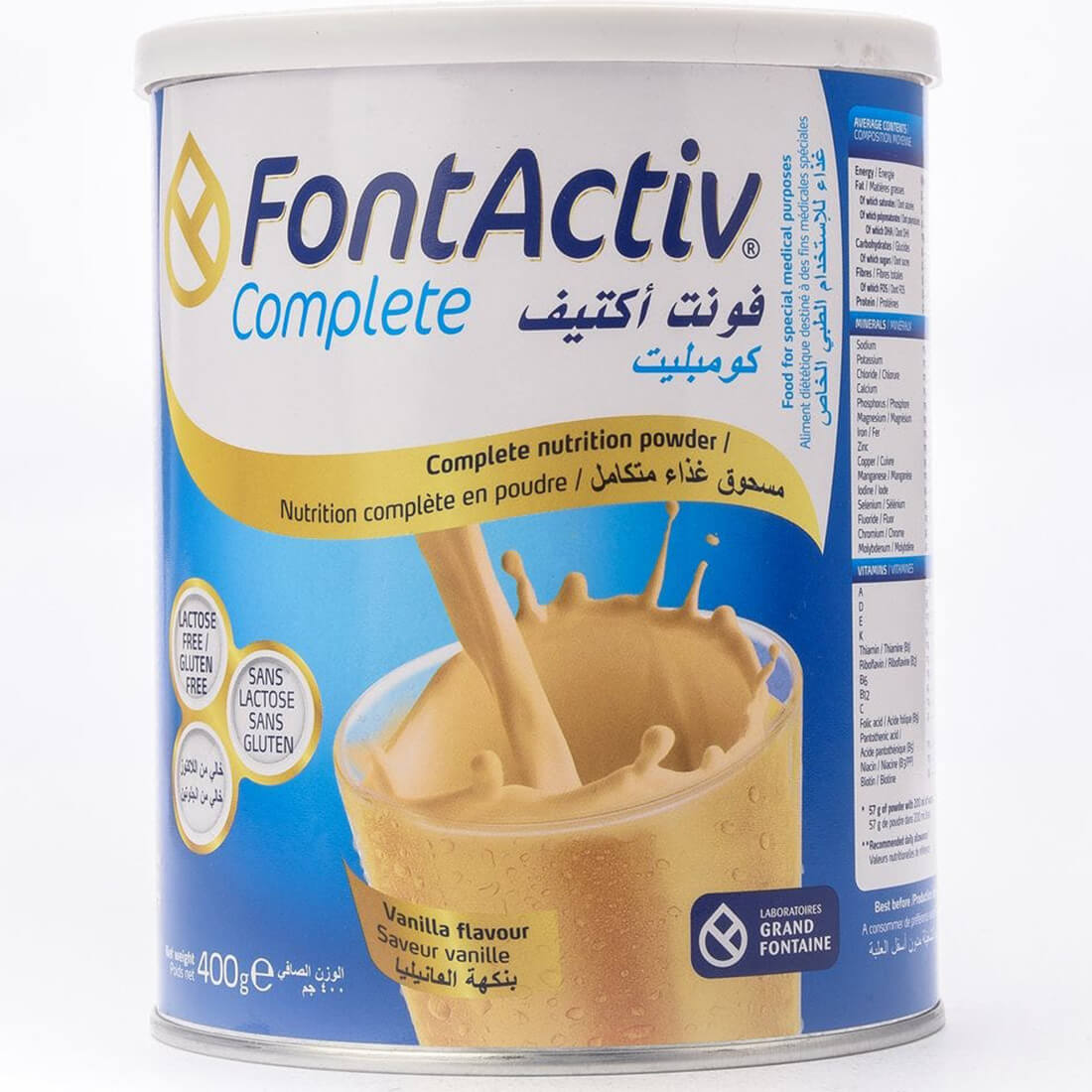 فونت اكتيف كومبليت مسحوق بالفانيليا 400 جم