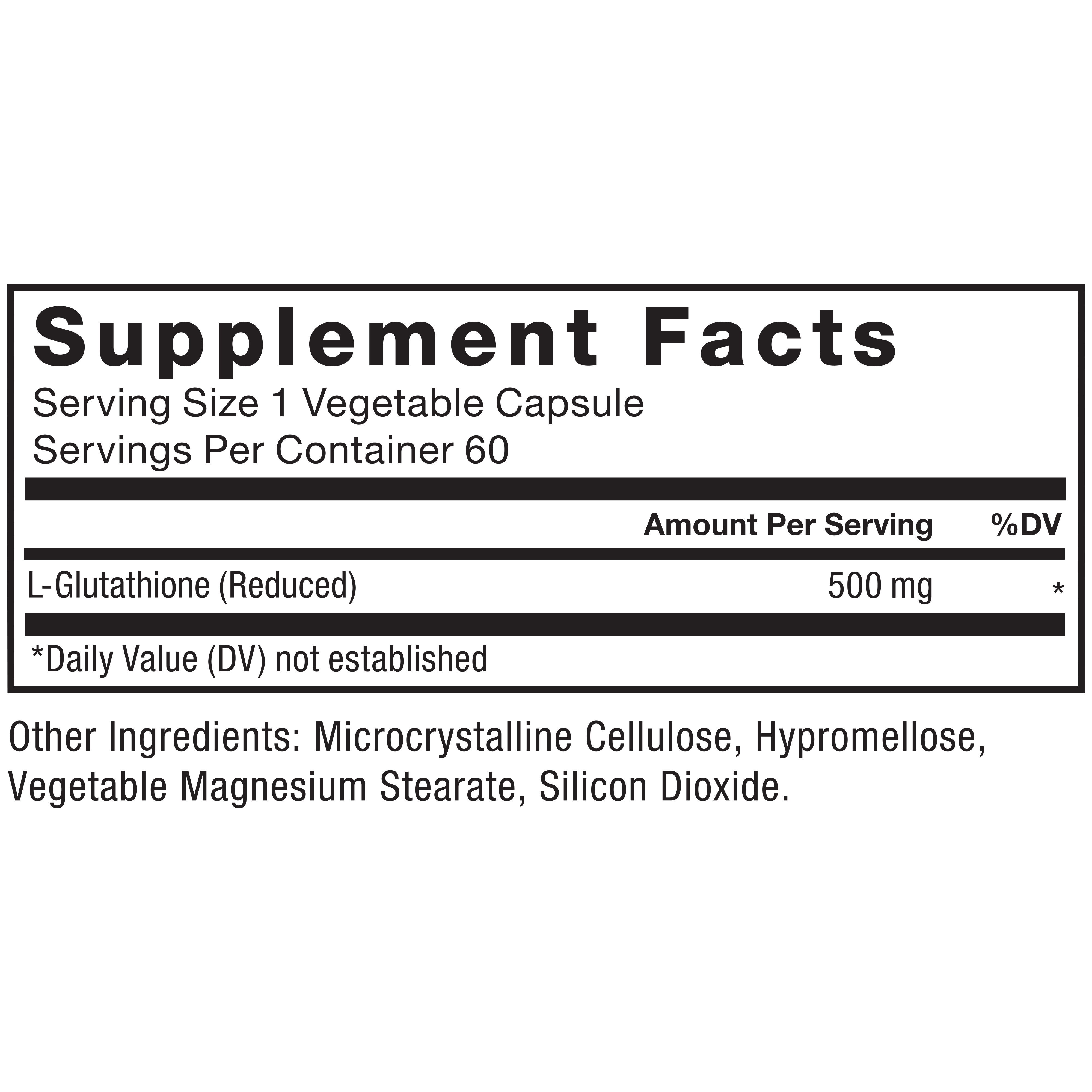 Force Factor Glutathione (Reduced) 500 mg 60 Capsules | Nahdi