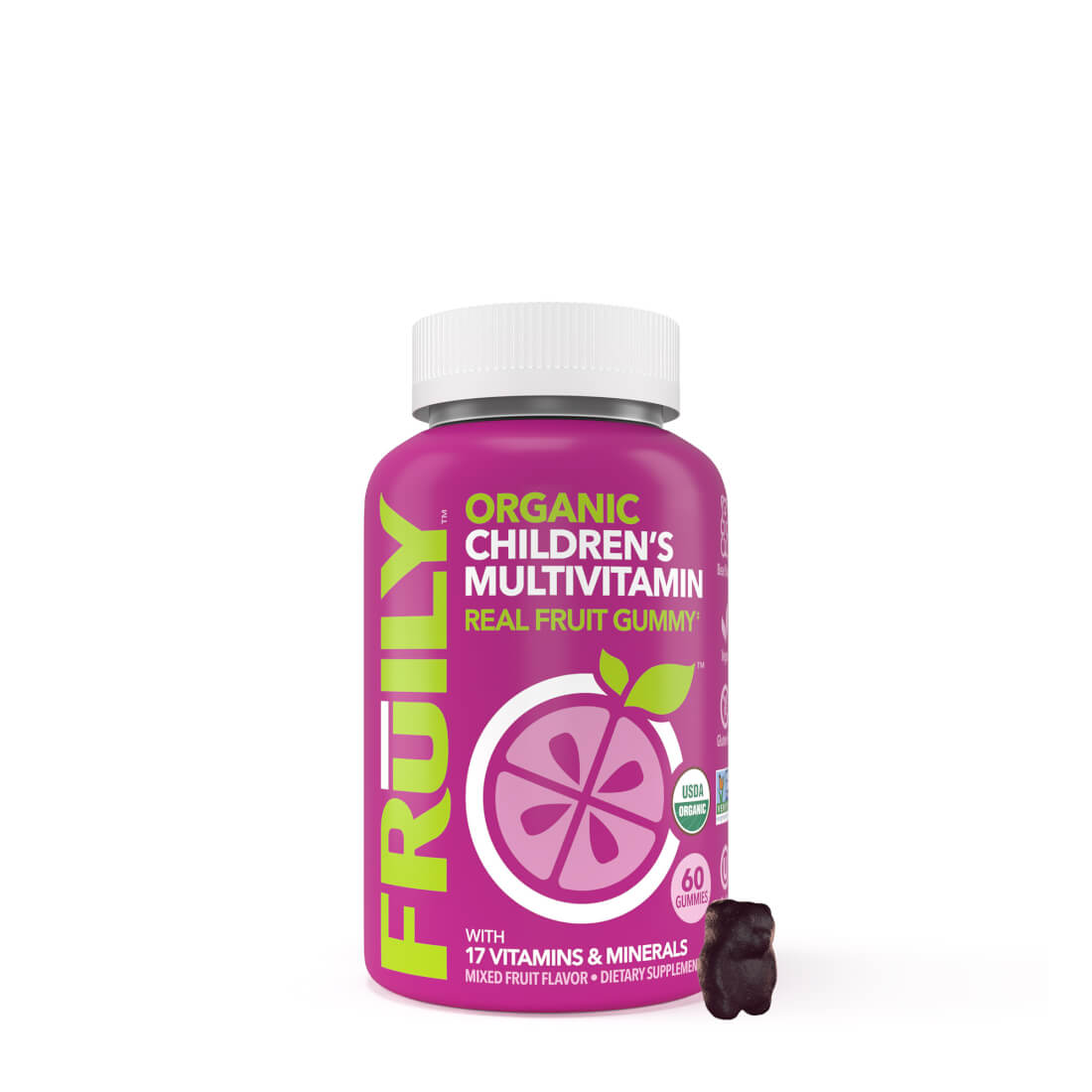 Fruily, Organic Children'S Multivitamin, 60 Gummies