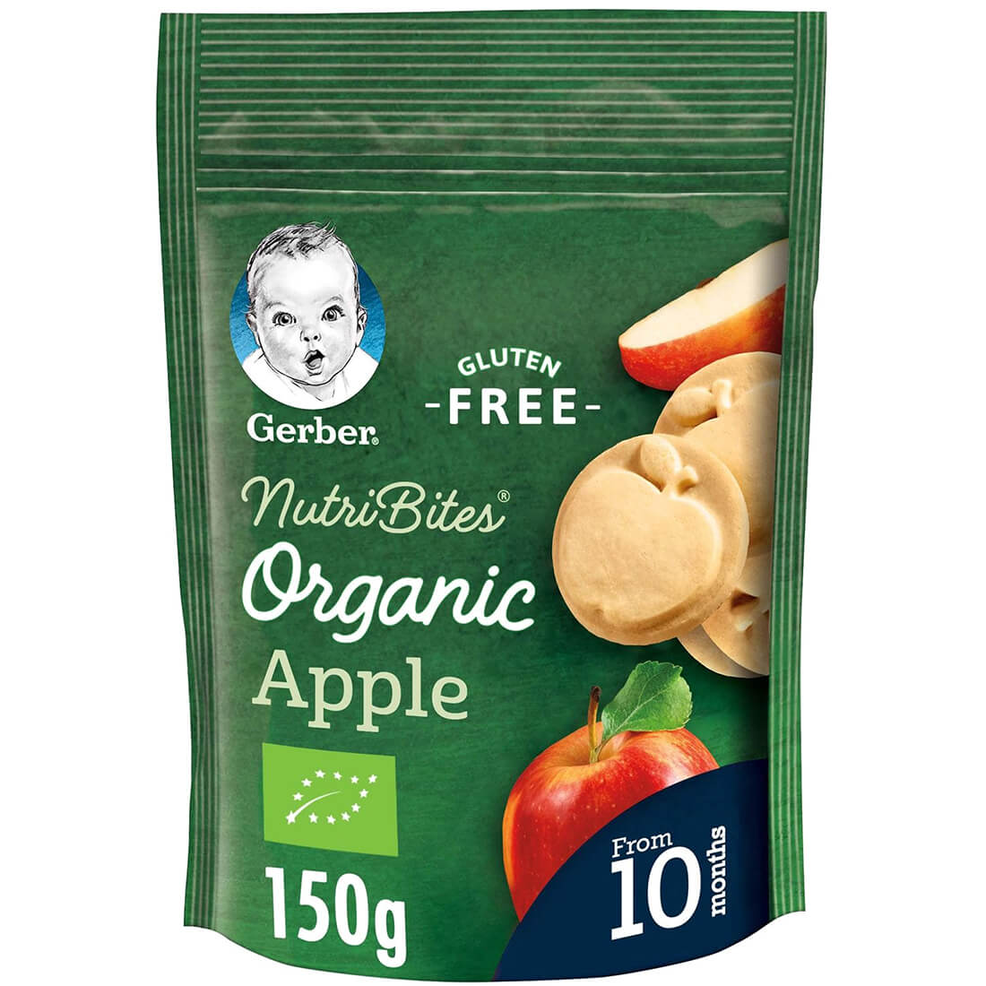 GERBER Organic NutriBites Apple Biscuits +10 Months 150g