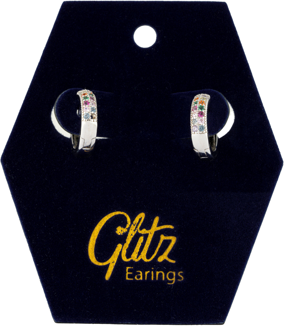 Glitz Earring Max Color Circle Silver Earring