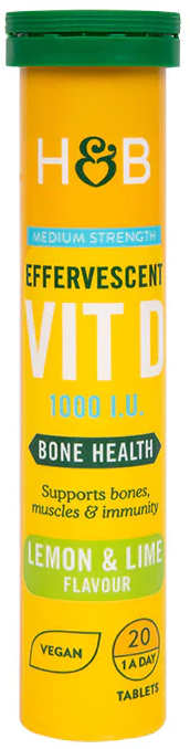 Holland And Barrett Vitamin D3 20 Lemon & Lime Effervescent Tablets