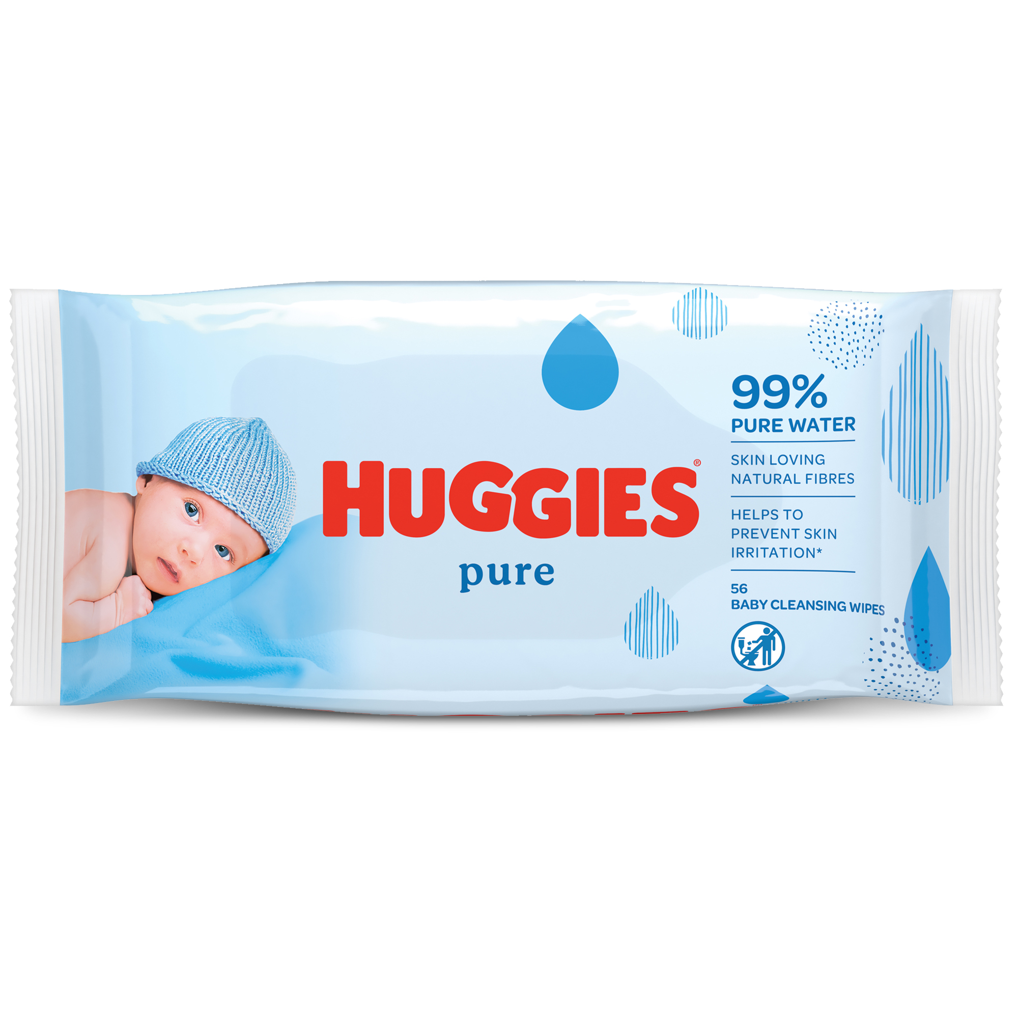 Huggies Baby Wipes Pure 56 pcs