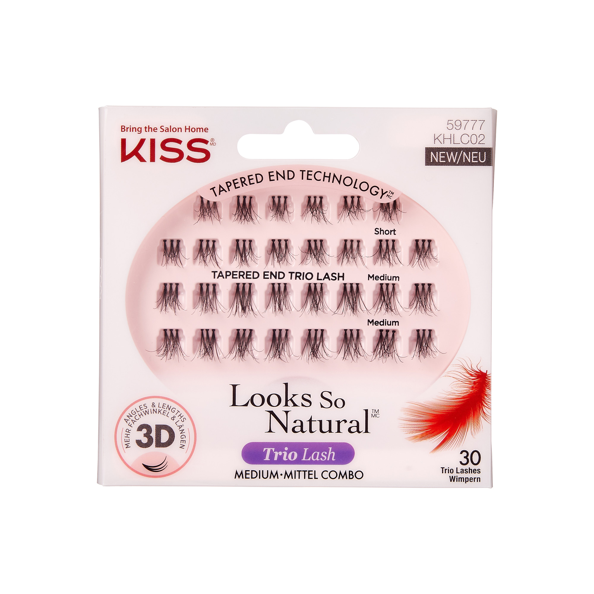 Kiss Haute Couture Trio Lashes Medium Khlc02
