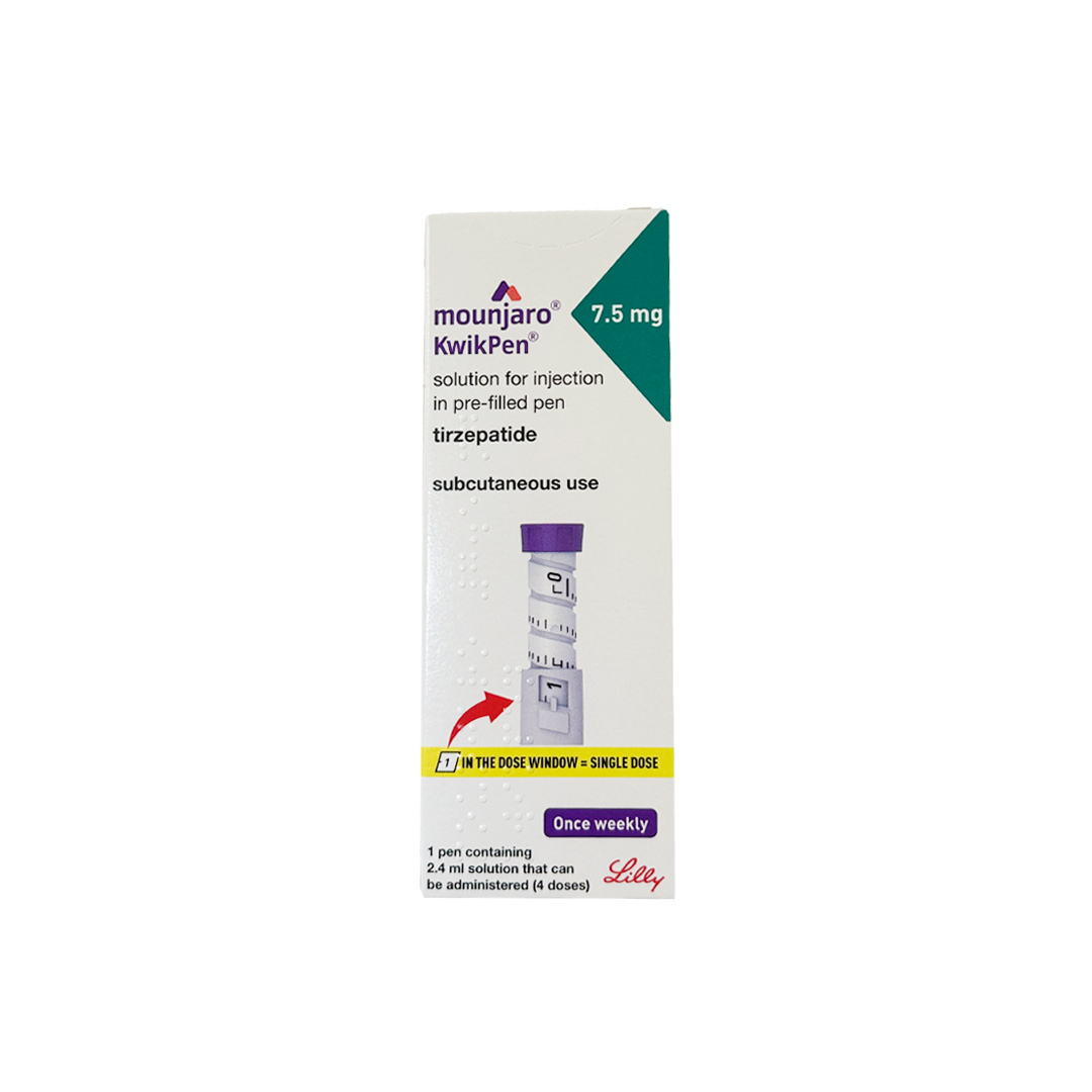 Mounjaro 7.5 mg/0.6 mL Tirzepatide KwikPen ×4 (refrigerated)