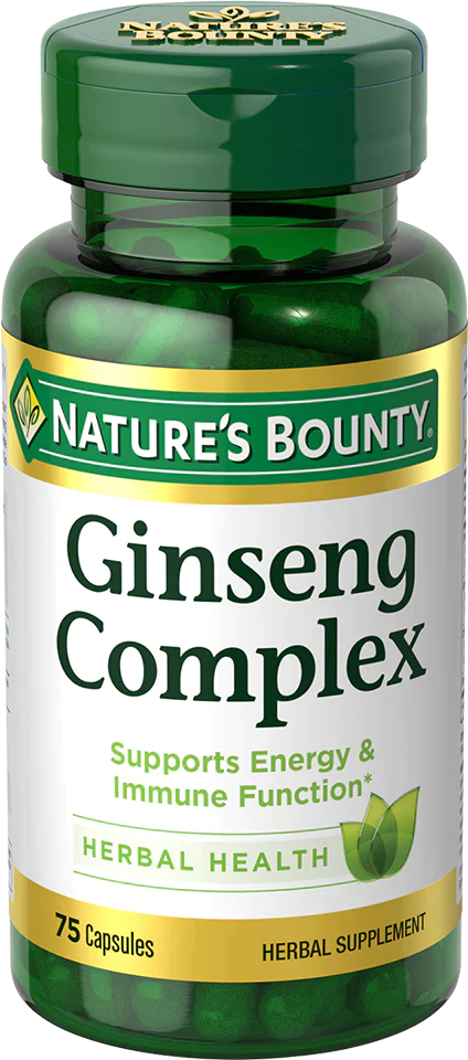Nature's Bounty Ginseng Complex + Royal Jelly 75 Capsules