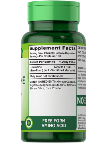 nature's truth l-carnitine Nature's Truth L-Carnitine 60 Capsules