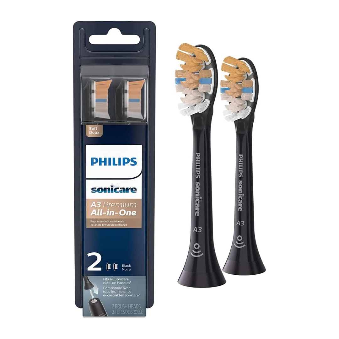 فيليبس سونيكير Prm الكل في 1 رؤوس فرشاة 2Pk Blk Hx9092-96