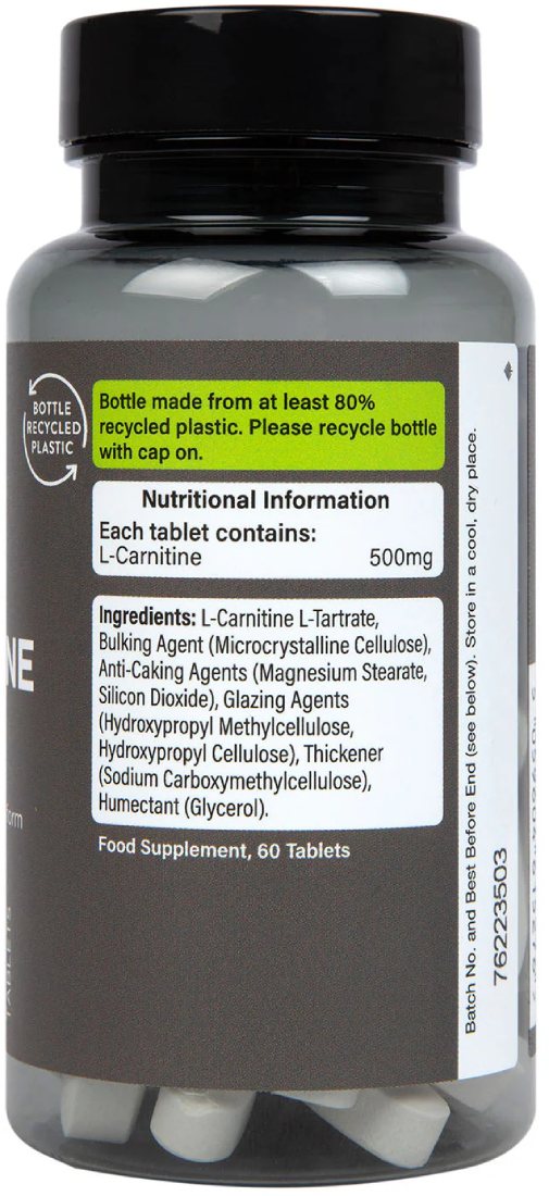 Precision Engineered L-Carnitine 500 Mg 60 Tablets