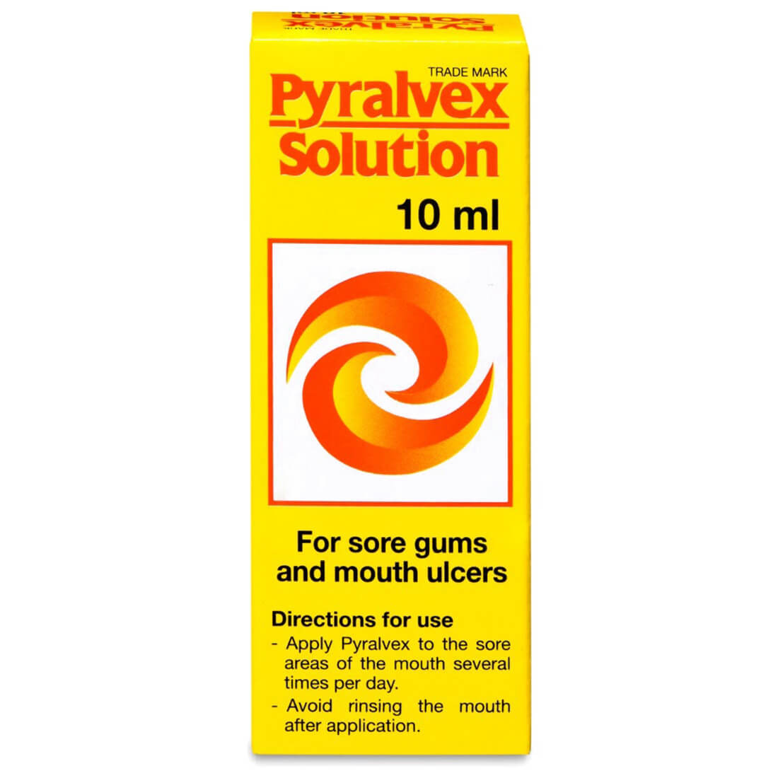 Pyralvex Oral Solution 10ml – Soothing Mouth & Gum Solution with Rhubarb Extract & Salicylic Acid, for the Relief of Mouth Ulcers, Sore Gums & Denture Discomfort, With Brush Applicator