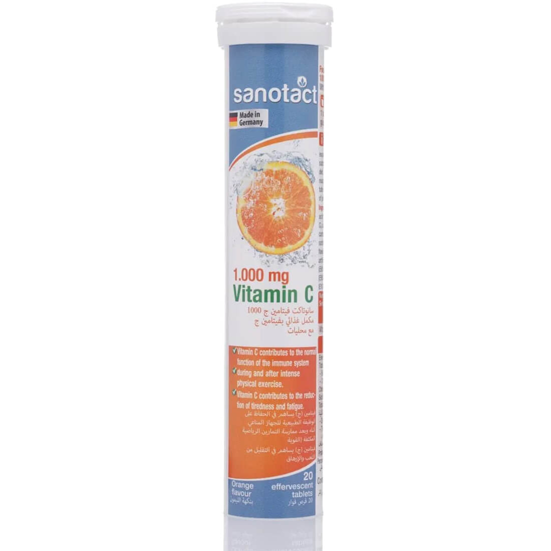 Sanotact Vitamin C 1000 mg 20 Orange Effervescent Tablets