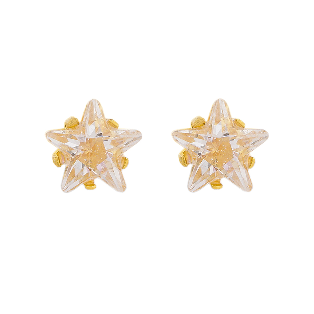 Studex 5 Mm Cz Star Gold Plated