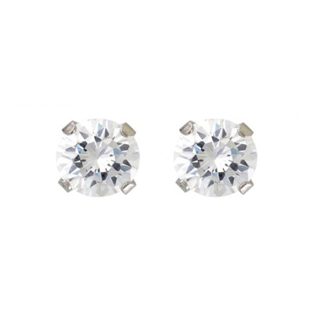 Studex Stainless Tiffany 7 Mm Cubic Zirconia