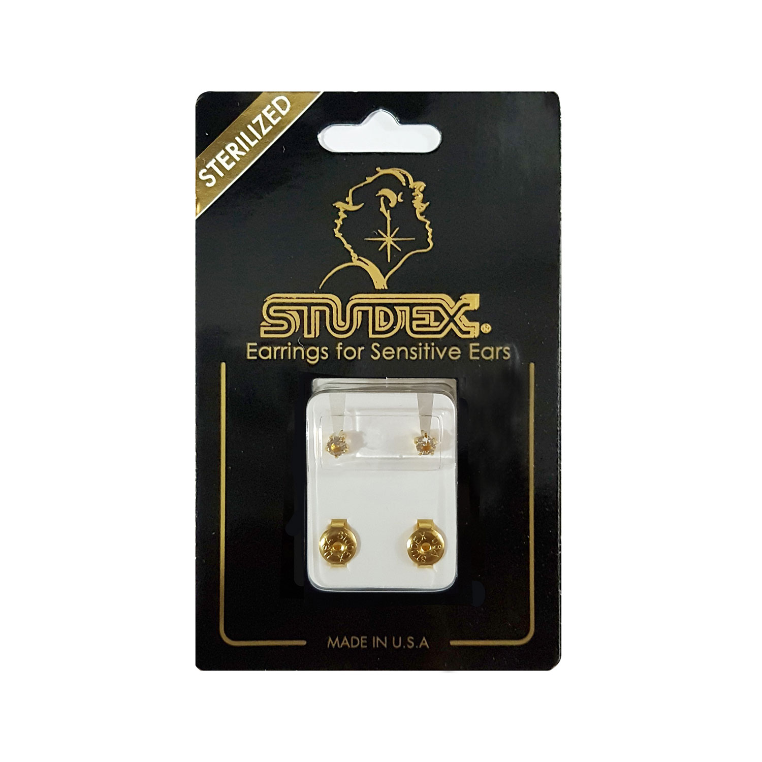 Studex Crystal Tiffany Large Gold Plated