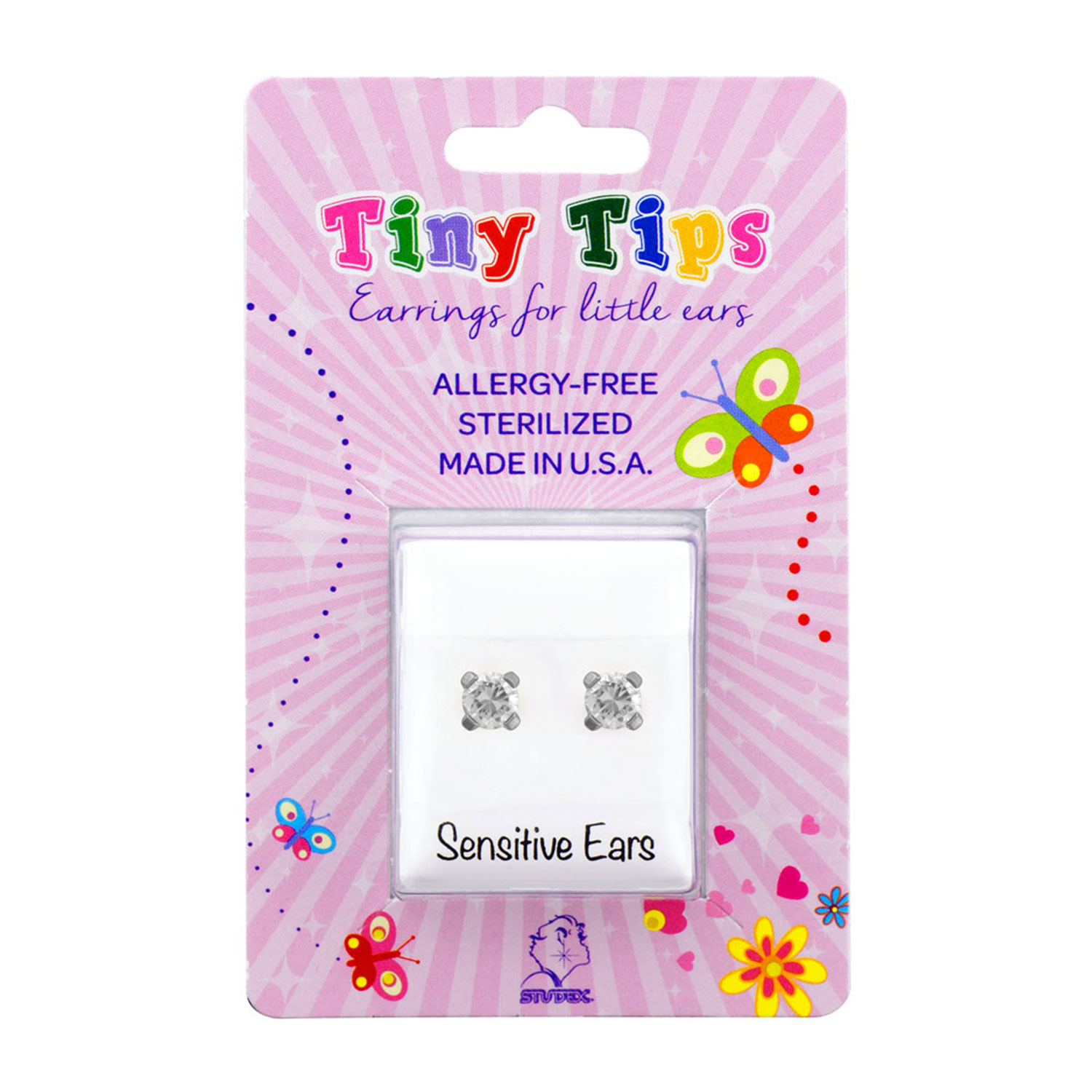 Studex Sterilized Stainless Steel 3mm Cubic Zirconia Tiffany