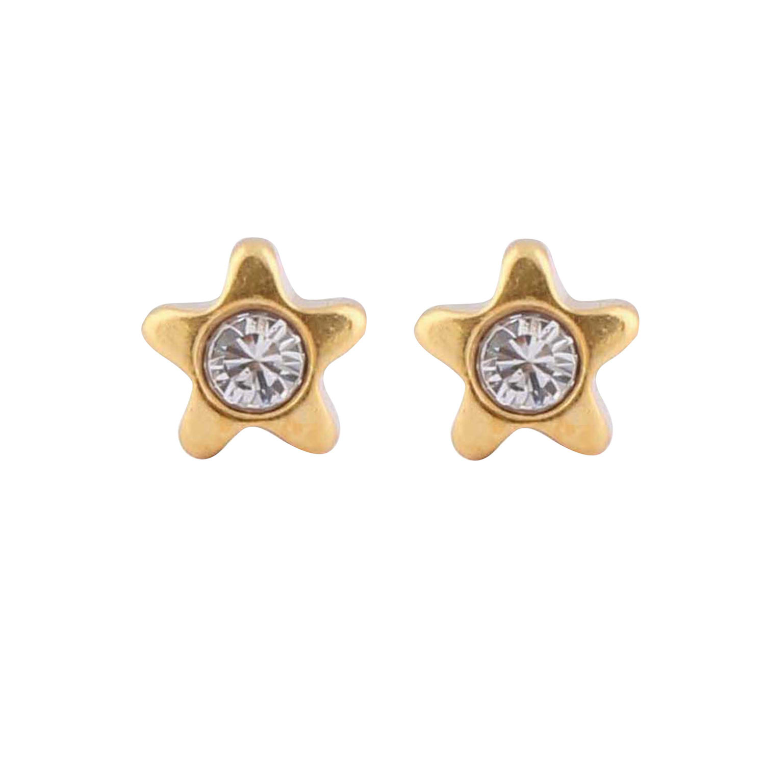 Studex Gold Plated 4mm Starlite Crystal