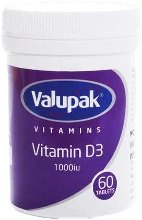 Valupack Vitamin-D3 1000iu 60 Tabs