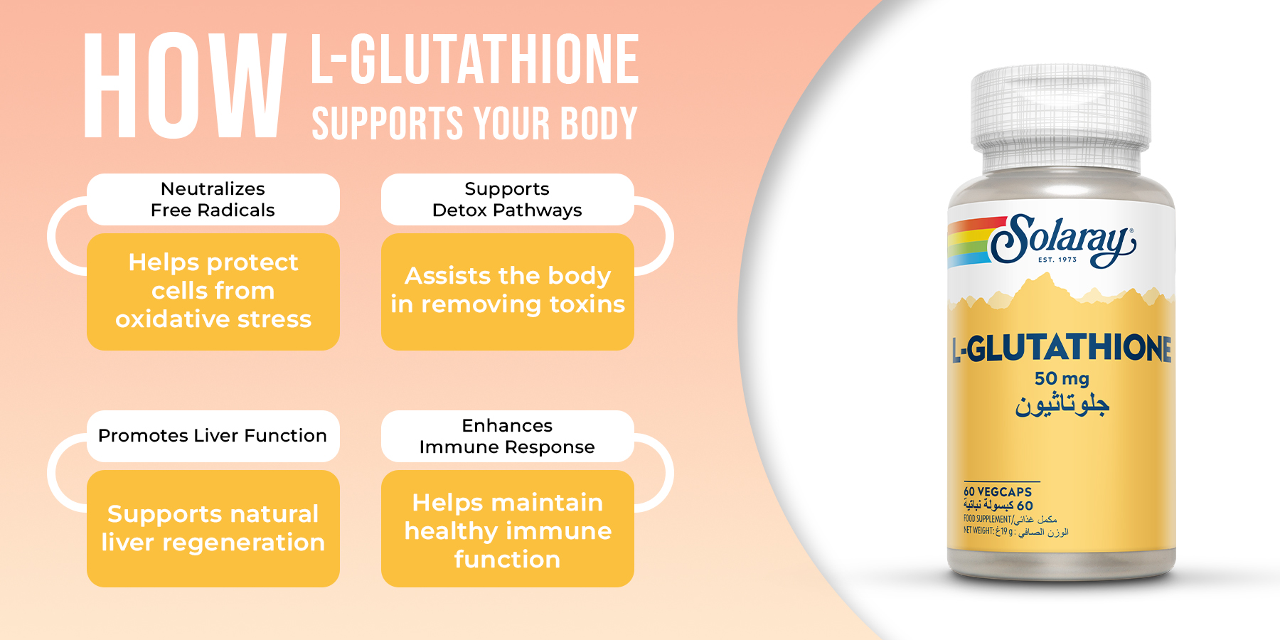 solaray l glutathione Solaray, L-Glutathione 50 Mg - 60 Capsule